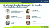 thumbnail of medium Podium: Wie gelingt die Dekarbonisierung unter den aktuellen politischen Rahmenbedingungen? LFK2022